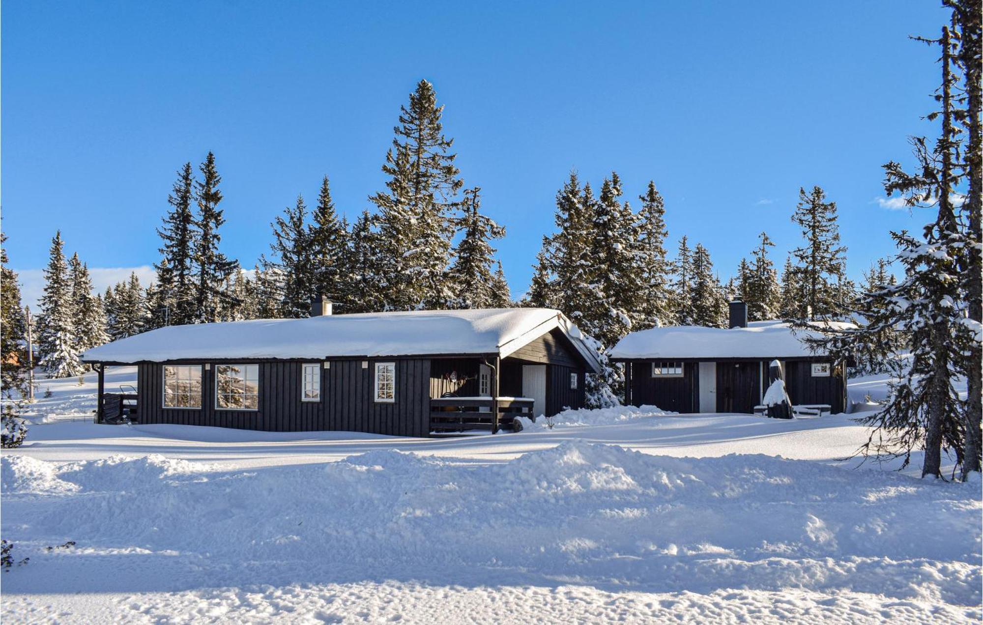 Lovely Home In Sjusjoen With Kitchen Eksteriør billede